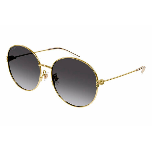 Солнцезащитные очки GUCCI, золотой, серый gucci gg 1175 sk 002