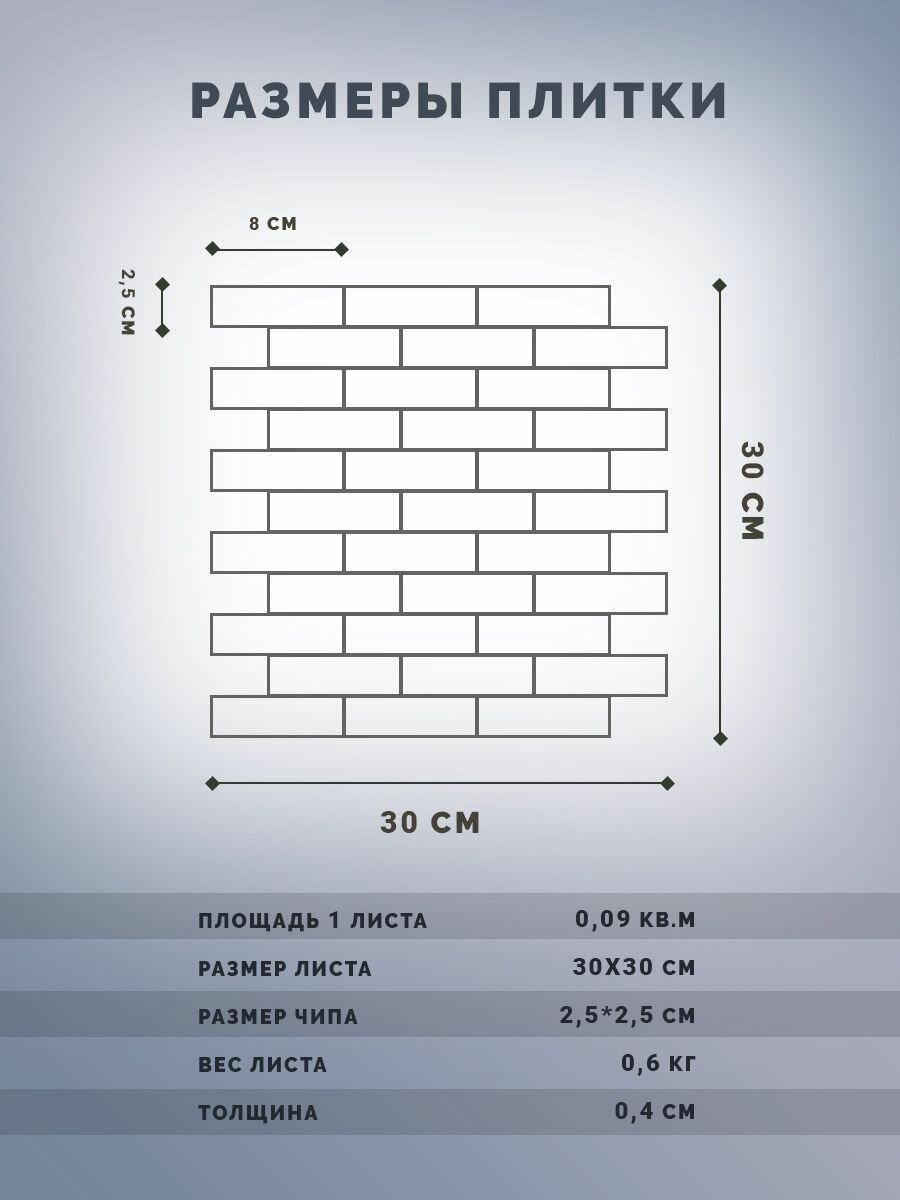 Зеркальная плитка фартук на кухню 10 шт 30х30см (0.9 кв м) - фотография № 4