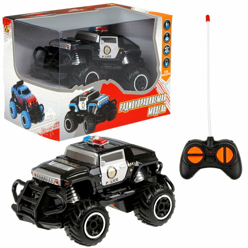 Машинка 1toy Спортавто джип на радиоуправлении 1:43 свет, полиция детская игрушка машинка на радиоуправлении полиция арт 2077841