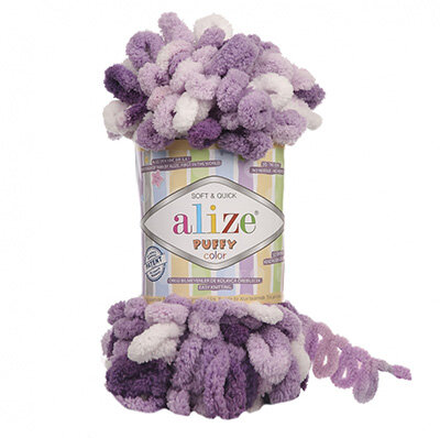 Пряжа вязальная Alize Puffy Color № 5923 (9 м) 100 гр, 1 шт.