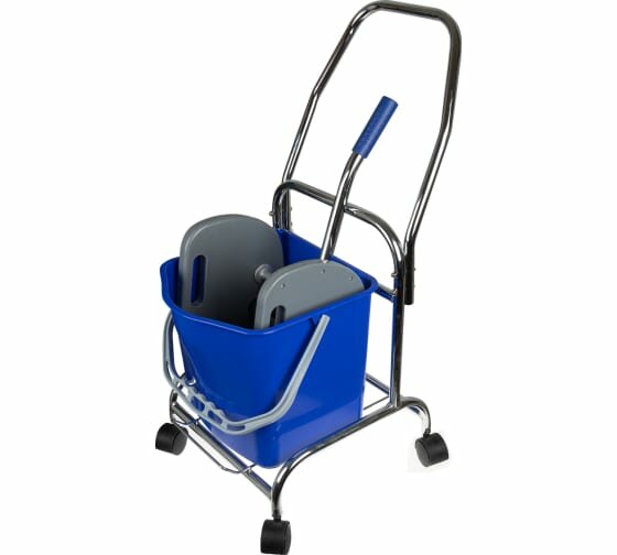фото Одноведерная металлическая тележка с отжимом NV 17 л NV-10917