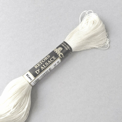 Нити для вышивания DMC Retors dAlsace #5 (цвет: Blanc, 20 гр, 90 м.) нити для вышивания dmc pearl cotton large 5 цвет blanc белый 25 м