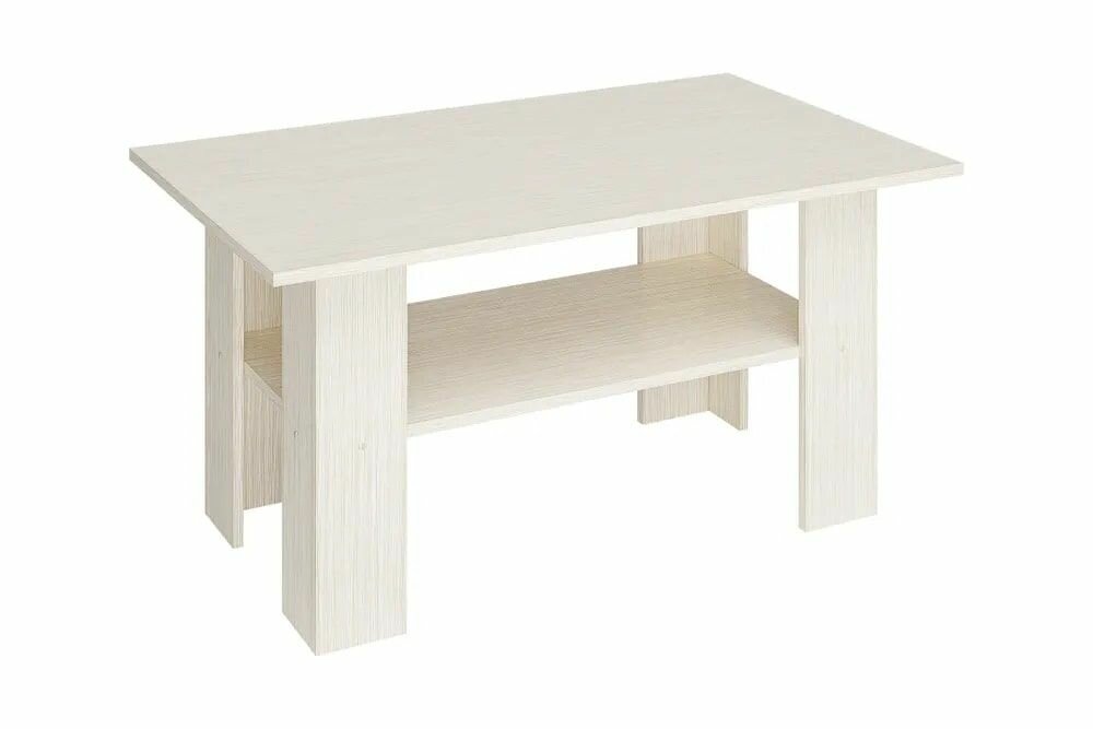 фото Стол журнальный СТЖ-001 Дуб белфорд ЛДСП с полкой для гостиной, зала, детской, спальни, дома, дачи, офиса 1000х600х500 интерьер-центр