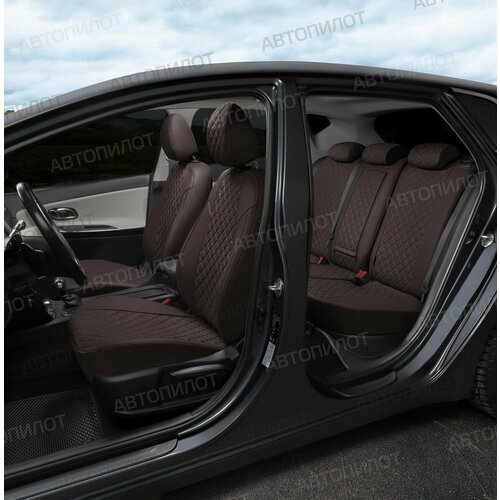 фото Комплект чехлов автопилот ромб chevrolet cruze sd/hb/wag c 09-15г. шоколад + шоколад autopilot