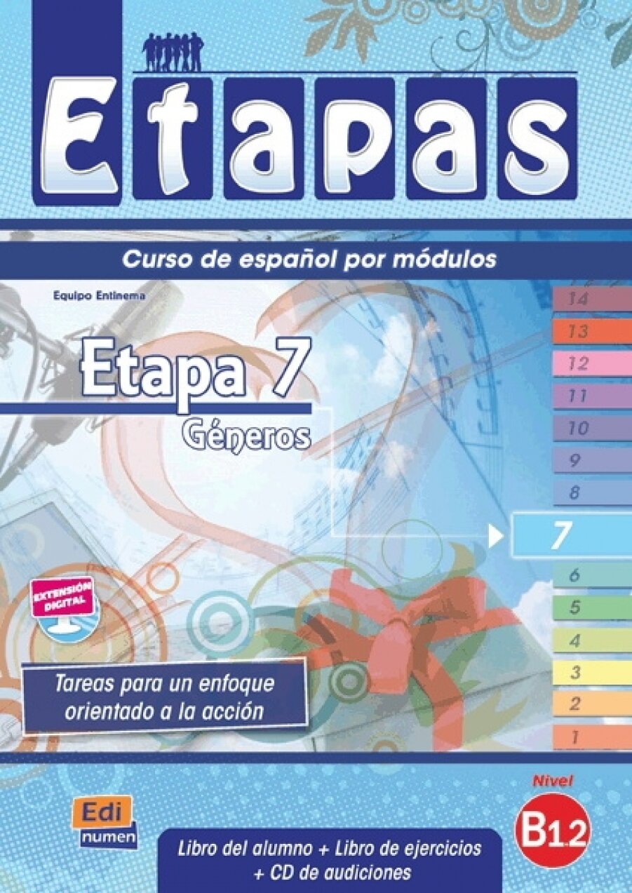 Книга Etapas 7 Alumno + Ejercicios +CD - фото №1