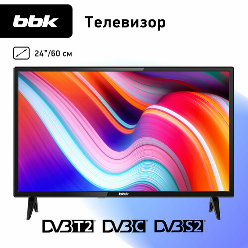 LED телевизор BBK 24LEM-1049/T2C черный телевизор 24 bbk 24lem 1014 t2c hd 1366x768 черный