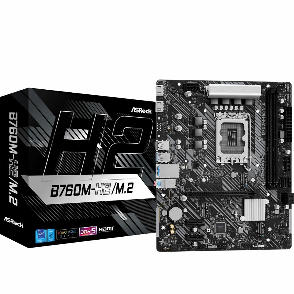 Материнская плата Asrock B760M-H2/M.2 (LGA1700, mATX)