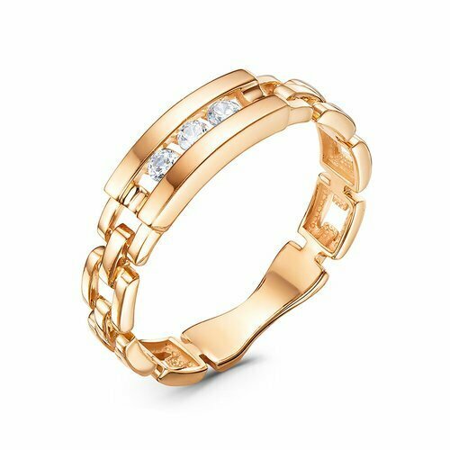 фото Кольцо diamant online, золото, 585 проба, фианит, размер 16, бесцветный