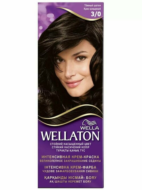 WellaTON крем-краска для волос 3/0 темный шатен