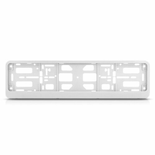 Рамка номера пластиковая глянцевая БЕЛАЯ без надписей 274₽