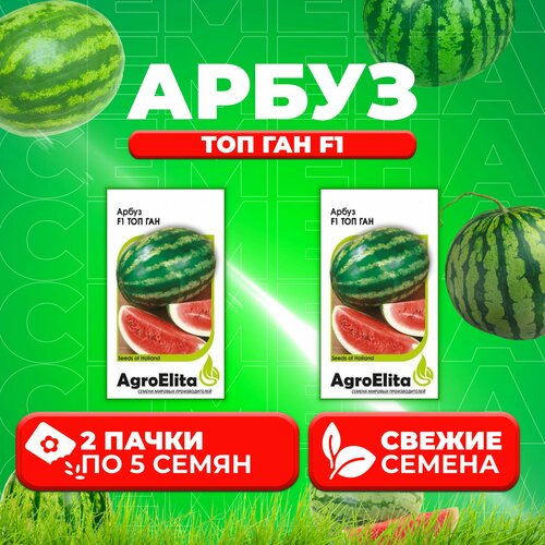Арбуз Топ Ган F1, 5шт, AgroElita (2 уп)