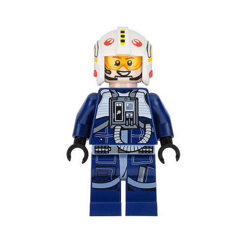 Минифигурка Lego Star Wars Rebel Pilot Y-wing (Dark Blue Jumpsuit) sw0801 минифигурка лего lego sw0792 rebel trooper corporal eskro casrich