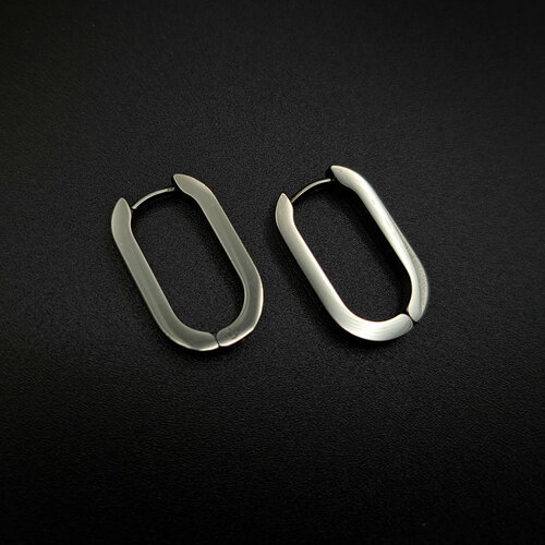 Серьги конго, размер 2 мм, серебристый