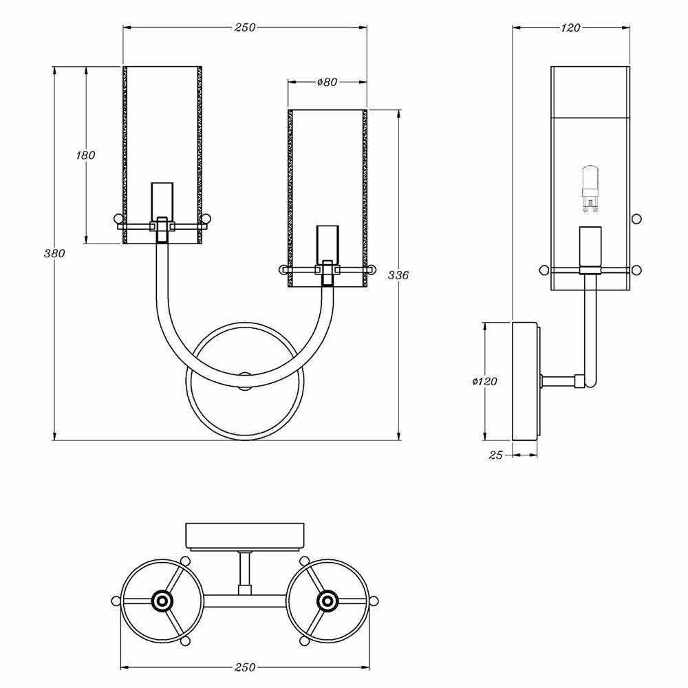 Бра Maytoni ARCO MOD223WL-02BS - фото №12