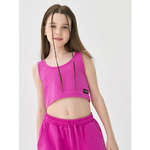 фото Кроп-топ kogankids, размер 158 / 13 лет, фуксия