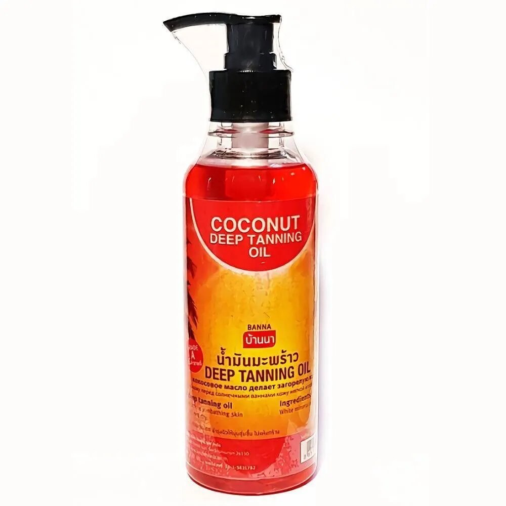 Средство для глубокого загара на основе кокосового масла Banna Coconut Deep Tanning Oil, 250 мл.