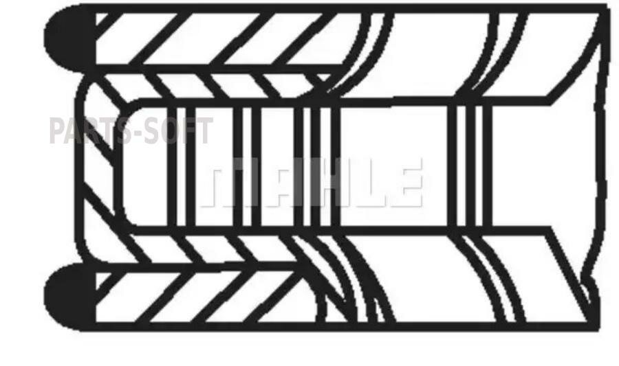 MAHLE 02801N1 Кольца поршневые VAG