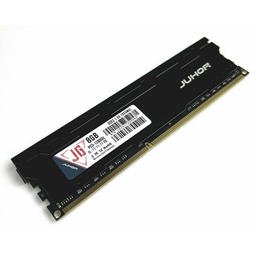 Оперативная память с радиатором для компьютера JUHOR 8Гб DDR3 1600MHZ PC3-12800U Black 1490₽