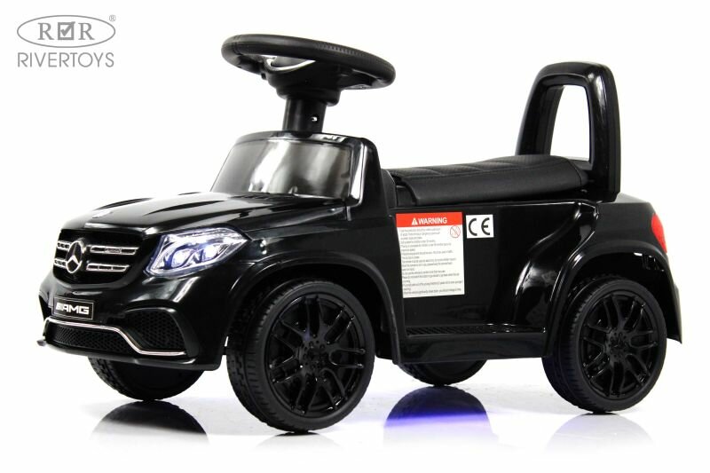 Детский толокар Mercedes-AMG GLS 63 (HL600) черный RiverToys - фото №16