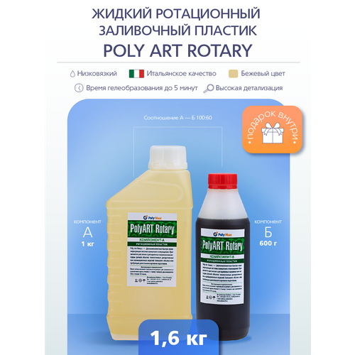 Жидкий ротационный пластик Poly Art Rotary 1,6 кг.