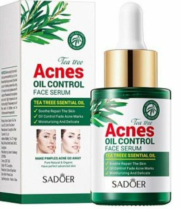 SADOER, Сыворотка для лица от Акне с маслом чайного дерева Tea Tree Acnes Oil Control Face Serum, 30 мл