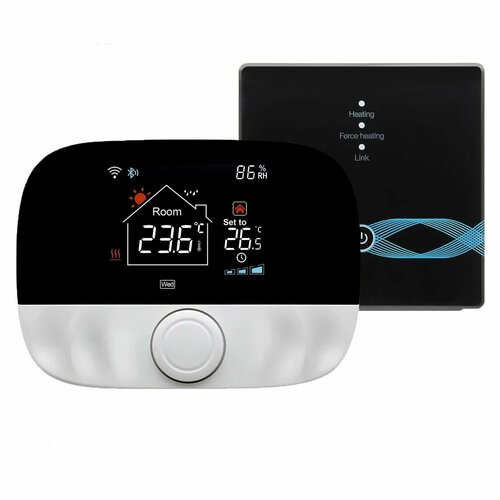 терморегулятор beok tuya для умного дома wi fi термостат с жк экраном для подогрева пола и газового котла с датчиком и управлением alexa Термостат BEOK T9N WiFi