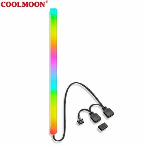 A-RGB lightbar квадратный 5v3pin Coolmoon белый, черный, бесцветный