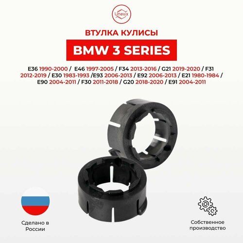 Ремнабор втулки кулисы БМВ 3 Series в Кузове: E21, E30, E36, E46, E90, E91, E92, E93, F30, F31, F34, G20, G21 1980-2020 Втулка и универсальная смазка