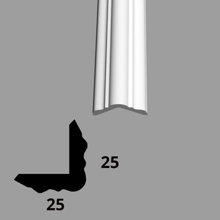 Молдинг из полиуретана Perfect WB 015 (25*25*2400мм)