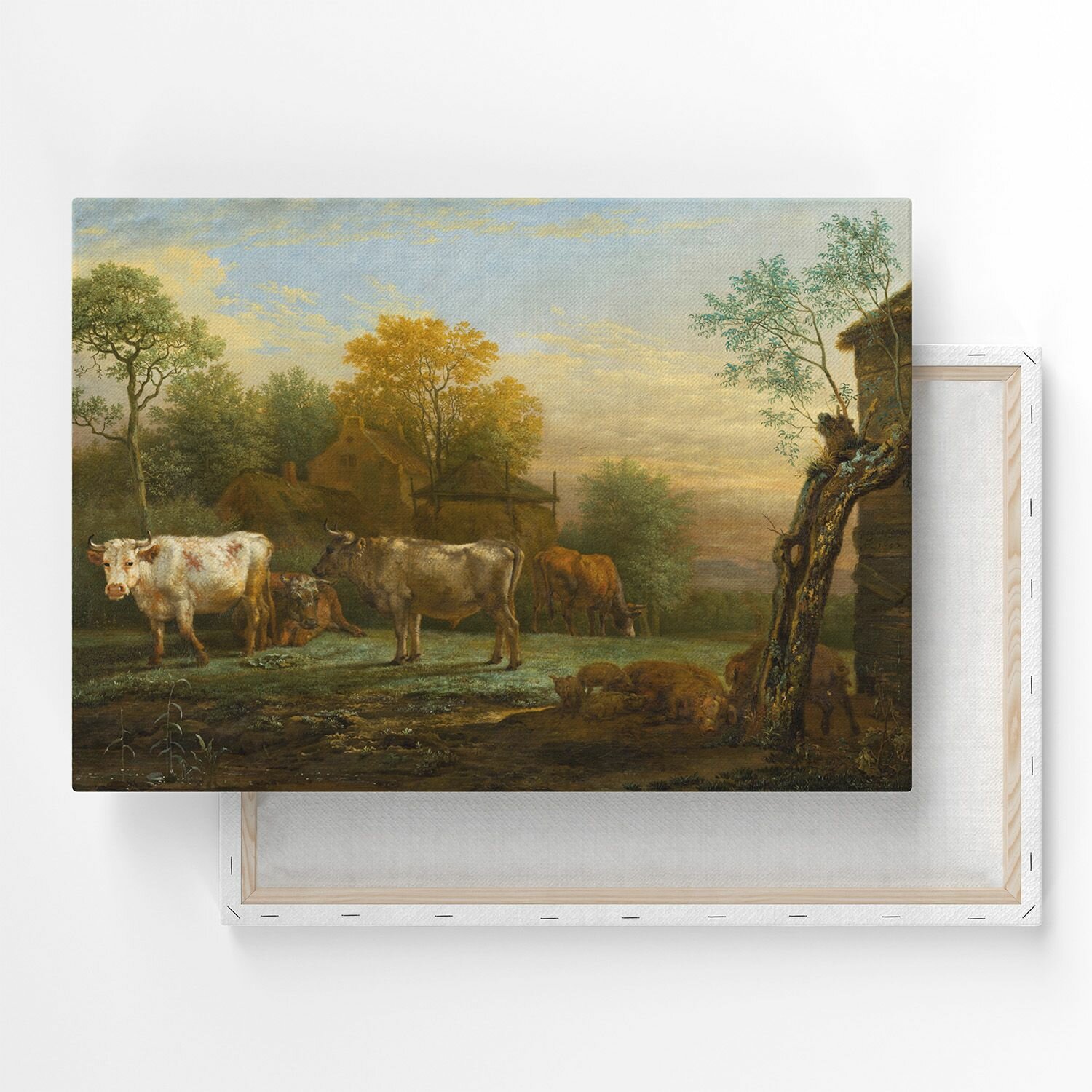 Картина на холсте, репродукция / Паулюс Поттер - Cattle in a Meadow / Размер 30 x 40 см