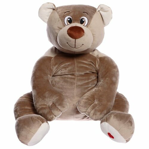 Мягкая игрушка «Медведь Лари», 85 см, цвет бежево-серый рожок для обуви spaceo 60 см цвет бежево серый