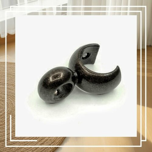 Скоба кронштейна для дополнительного ряда карниза 16мм Шоколад (2шт)