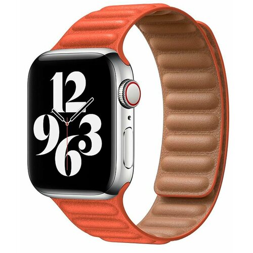 Ремешок из эко-кожи для Apple Watch 38/40/41 мм с магнитной застежкой, Orange