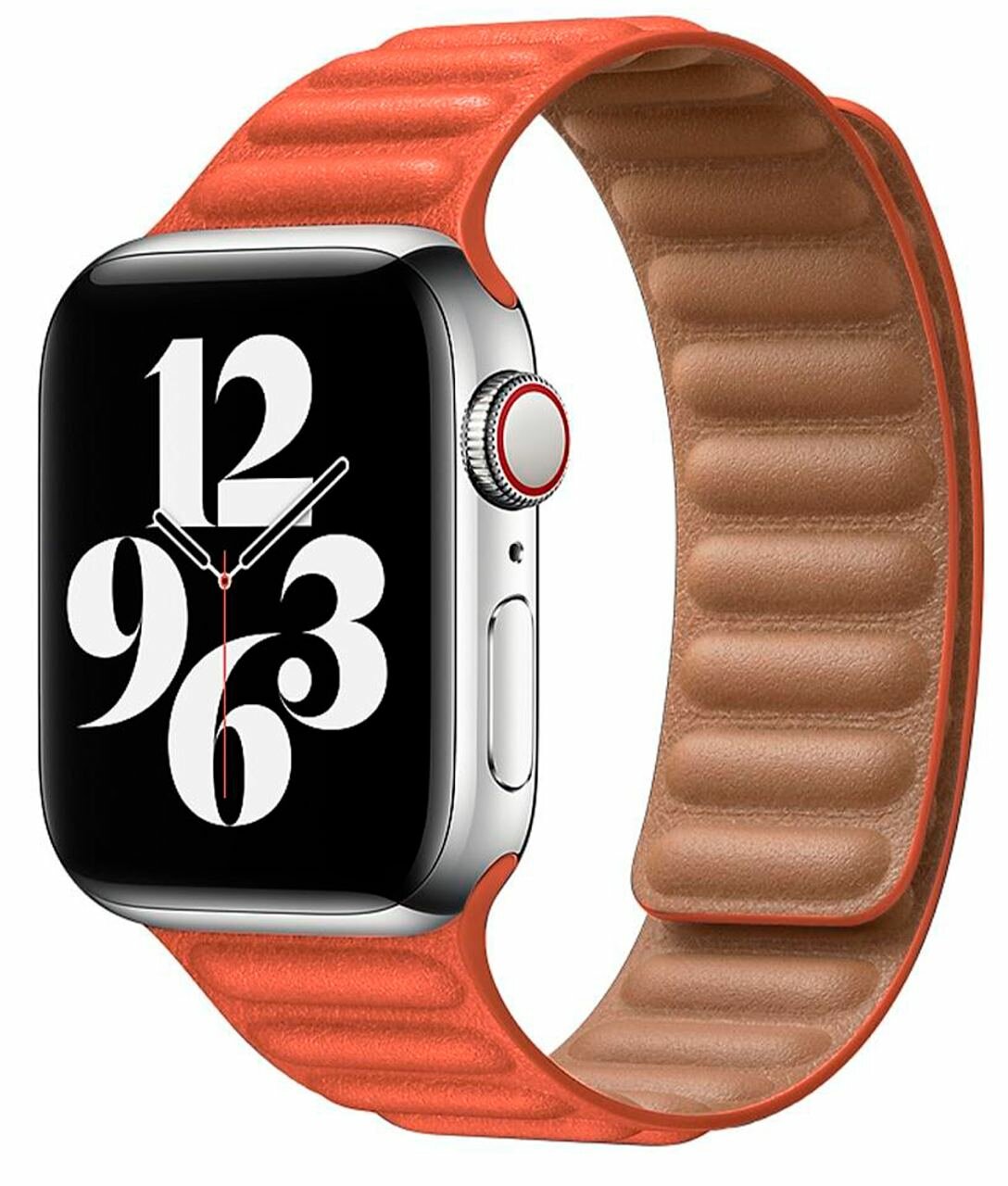 Ремешок из эко-кожи для Apple Watch 38/40/41 мм с магнитной застежкой, Orange