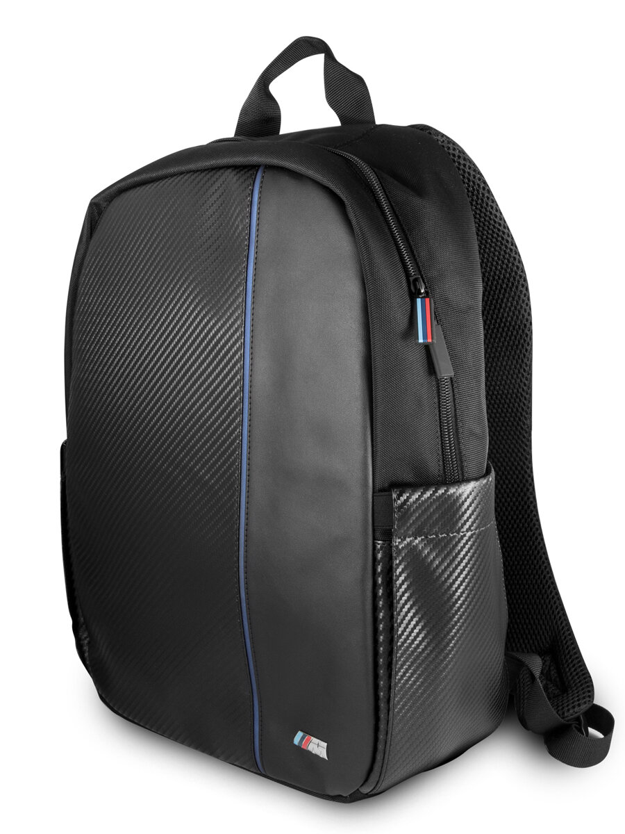 Рюкзак BMW M Collection Computer Backpack Compact для ноутбуков 15", цвет Карбон/Синий (BMBPCO15CAPNBK)