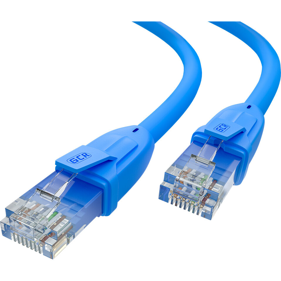 GCR Патч-корд прямой 0.75m UTP кат.6, синий, 24 AWG, ethernet high speed, RJ45, T568B, GCR-52399 Greenconnect GCR-52399