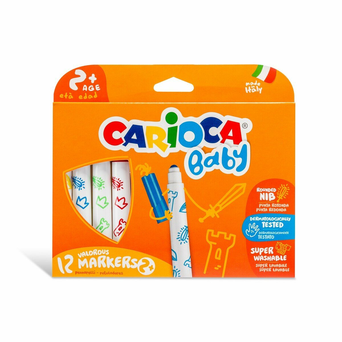 Carioca Фломастеры утолщенные Baby 2+ 12 цв 42814