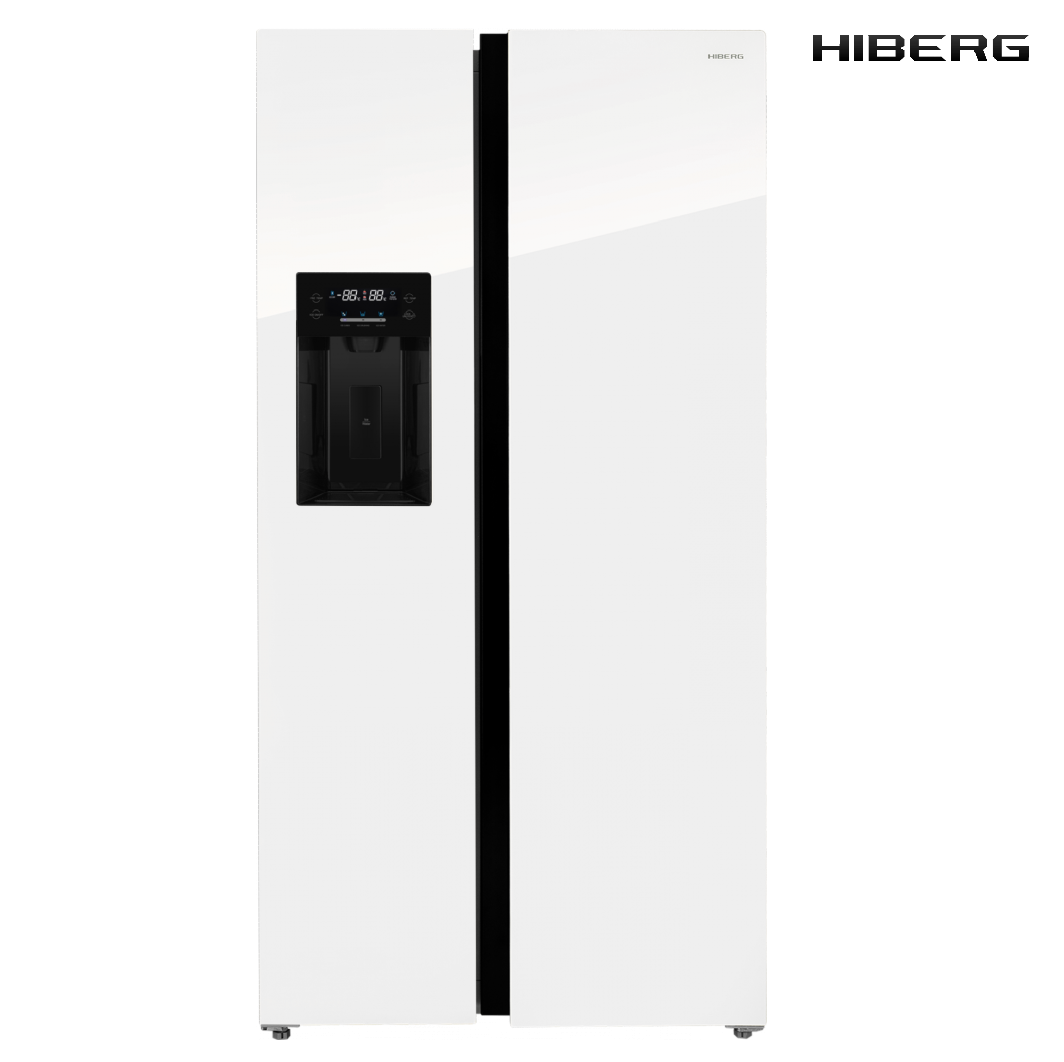 Холодильник Side-by-Side 178х91,1 см Hiberg RFS-650DX NFGW Inverter "Белое стекло"