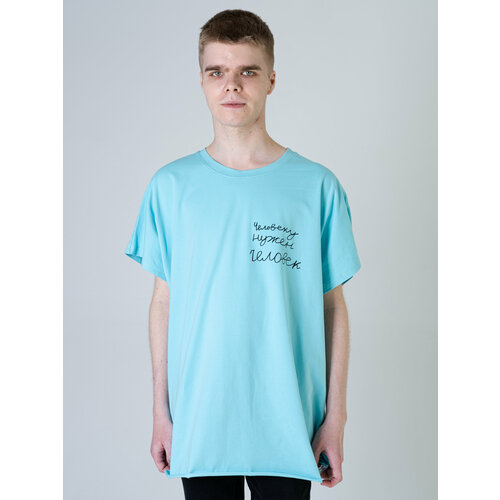 фото Футболка простые вещи, размер xl, голубой