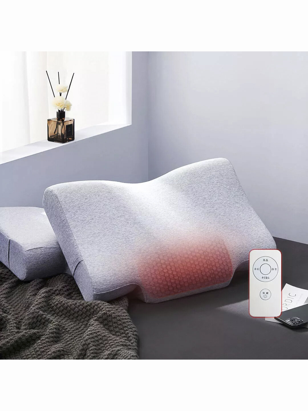 Массажная подушка с подогревом Xiaomi 8H Hot Compression Massage Sleeping Pillow (ZD2 Pro)