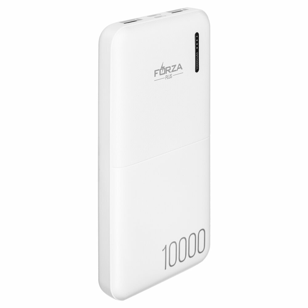 FORZA Аккумулятор мобильный, 10000 мАч, 2xUSB, 2А, 2 цвета, 2 штуки