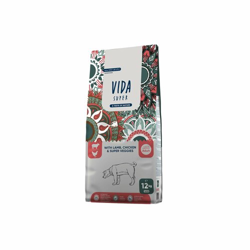 Корм Vida Super для взрослых собак средних и крупных пород с ягненком, курицей и овощами 12 кг