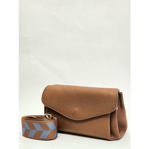 фото Сумка багет steffalini, фактура зернистая, коричневый