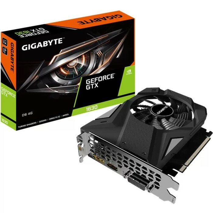 Видеокарта Gigabyte GEFORCE GTX1630 4 Гб 64bit GDDR6 DVI HDMI DP