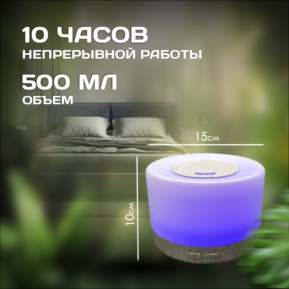Увлажнитель воздуха для дома, аромадиффузор, ультразвуковой с пультом - фотография № 3