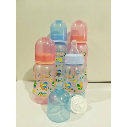 Бутылочки для кормления малыша 2 шт.*240 мл. + 2 шт.*140 мл. (152328-25)Пластик, розовый/голубой А