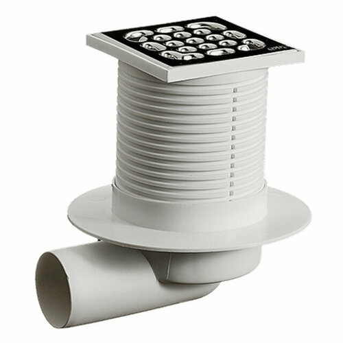 Трап горизонтальный орио 100х100мм слив 50мм решетка нерж сталь гидрозатвор 3088₽