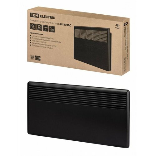 TDM Конвектор электрический ЭК-2000С 2000 Вт термостат стич черный SQ2520-1209 5 шт 3220500₽