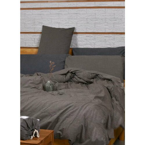 Комплект постельного белья однотонный, вареный хлопок