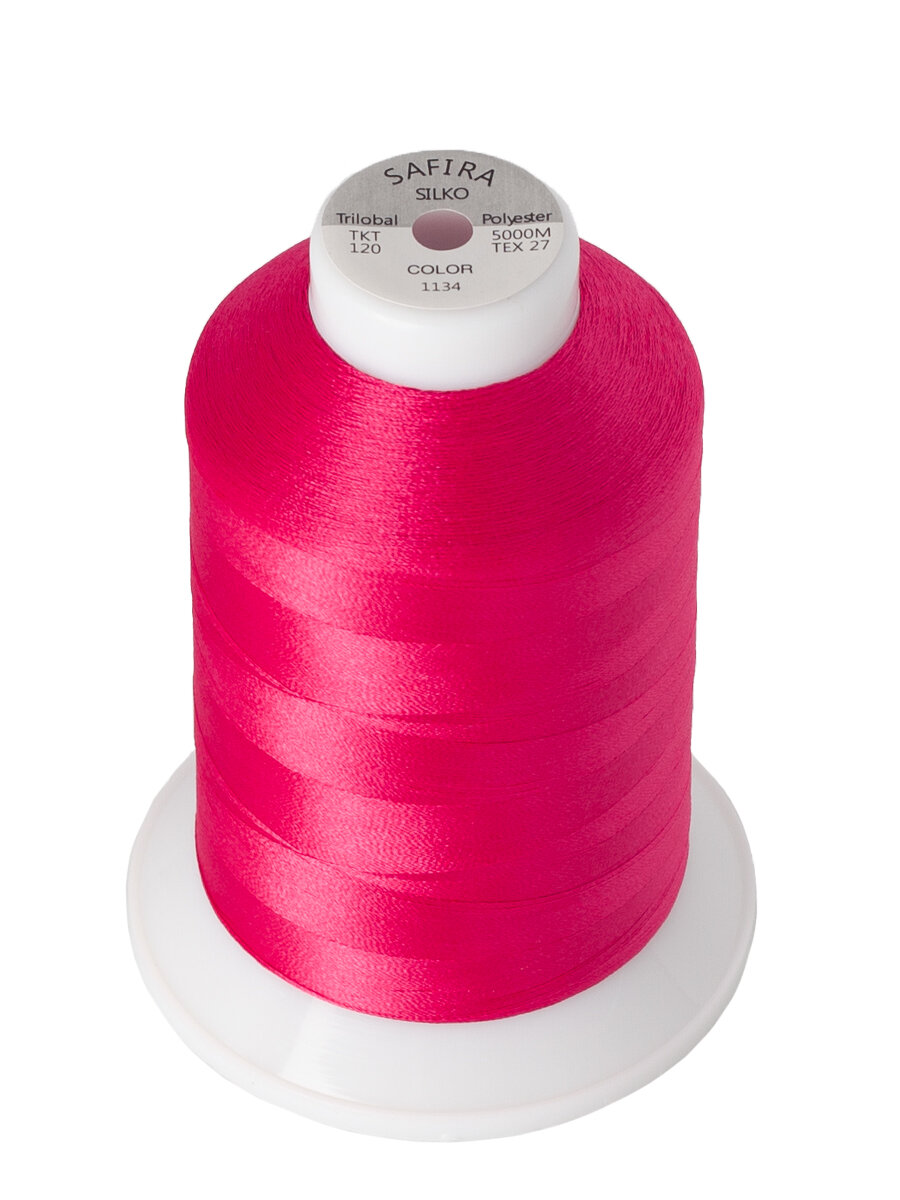 Нитки швейные для вышивания SAFIRA 120D/2, 5000м — фото 1